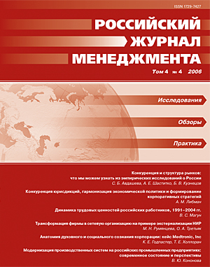 Российский журнал менеджмента Т. 4, №4, 2006